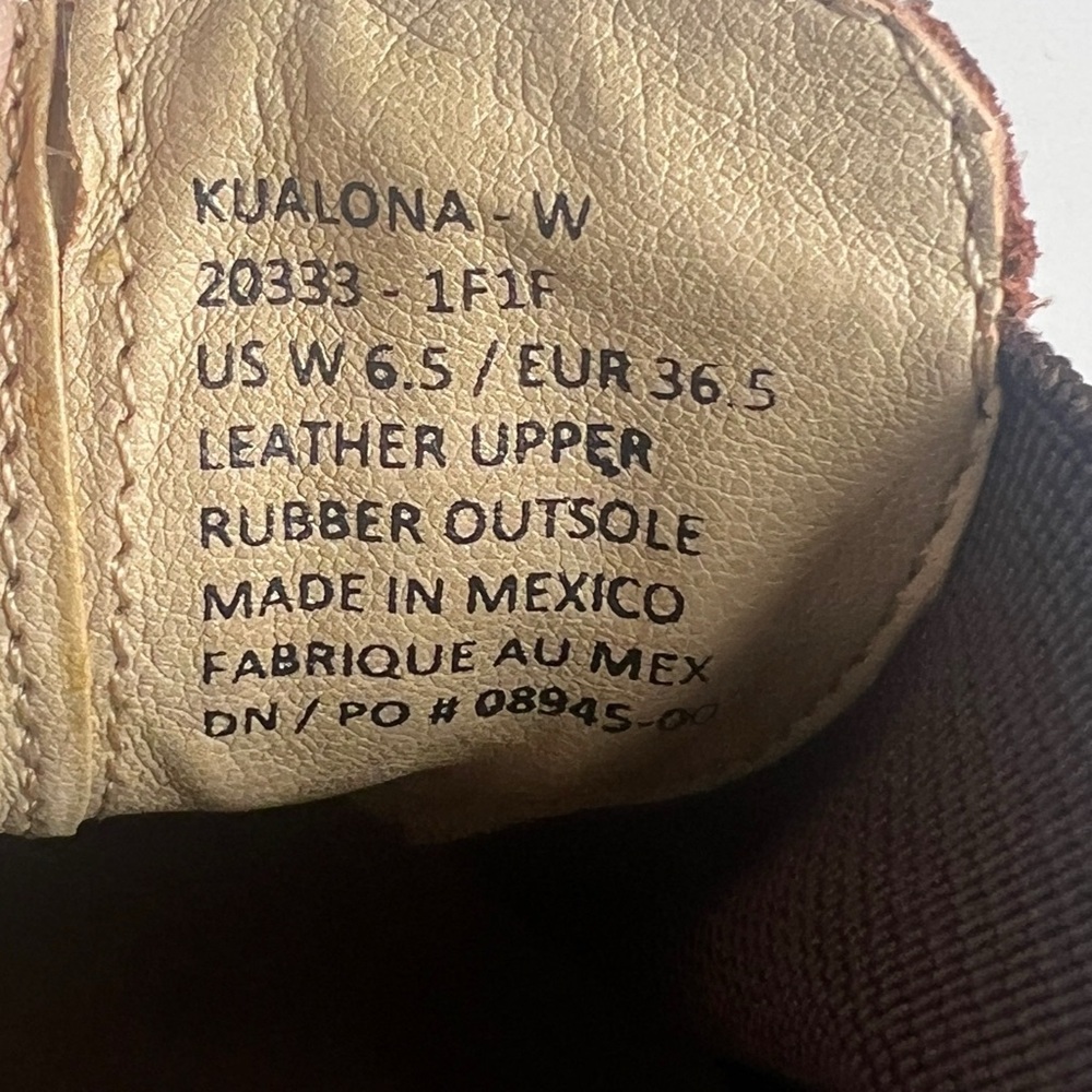 •OLUKAI•‎ Kualona Round Toe Pull On Ankle Boot in Friar Brown Leather Size 6.5 - Picture 10 of 12